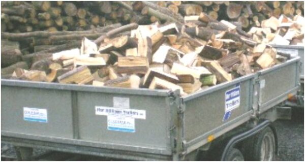 Air-dried loose log loads